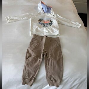 Mayoral Sunset Hoodie with Tan Kids Joggers🌅